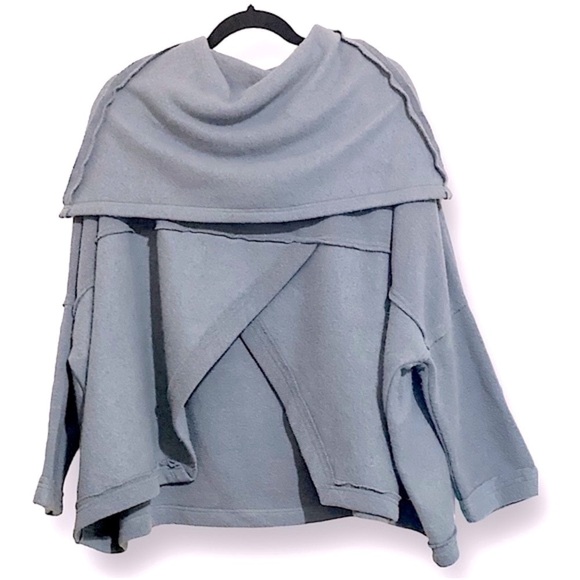 Free People Boho Huntington Pullover Women’s Size SP Grey Cowl Neck Cros… - Picture 4 of 15